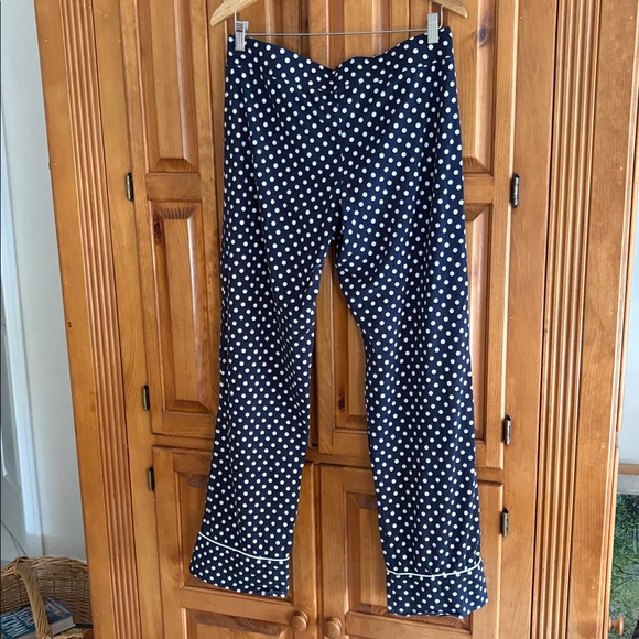 J. Crew Navy and White Polka Dot Pajama Set - Picture 7 of 12